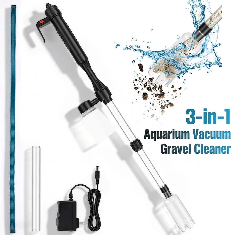 Aquarium Fish Tank Cleaner - 수족관 진공 자갈 청소기 3 in