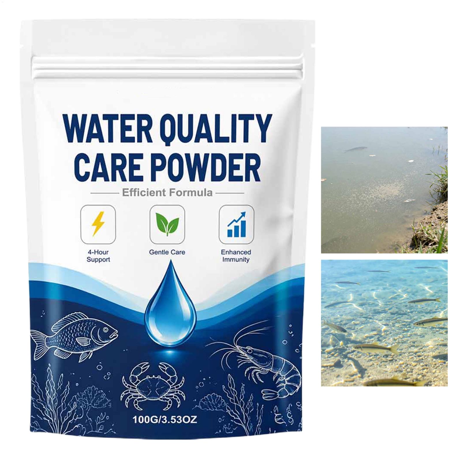 Aquarium Fish Tank Cleaner - 100g 어항 물 투명제 분말, 흐린