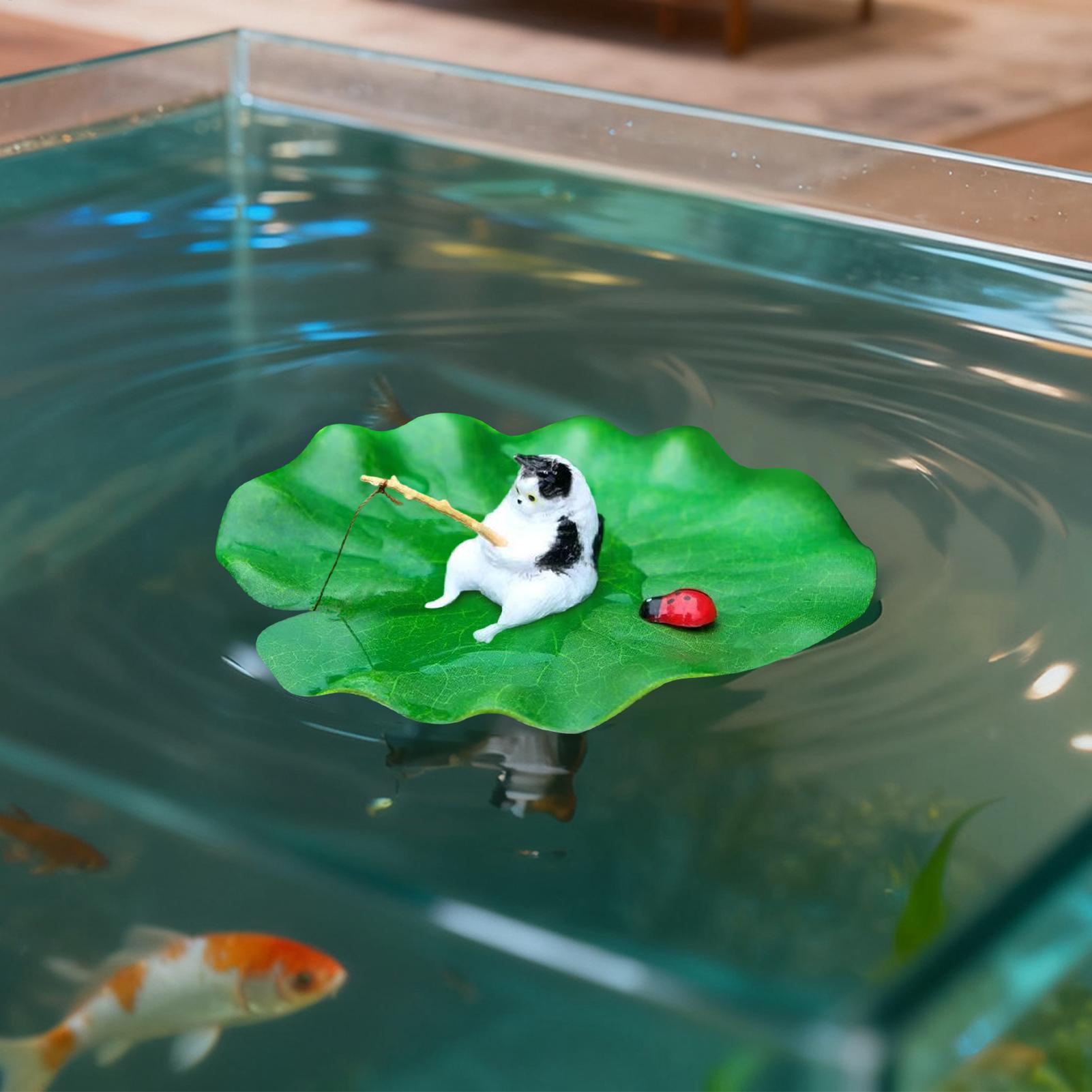 Aquarium Fish Escape - 수족관 장식품 플로팅 캣 낚시 수족관