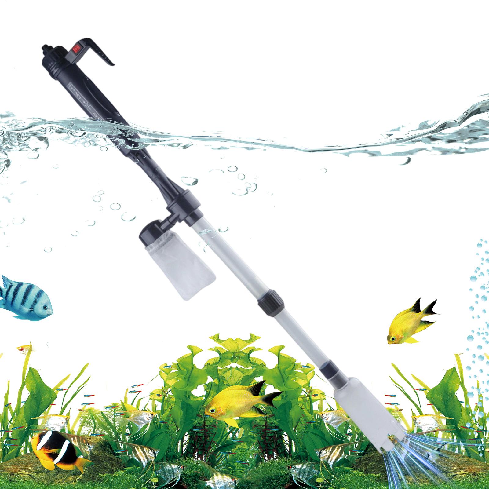 Aquarium Fish Tank Cleaner - 수족관 자갈 청소기, 텔레스코픽 전동 조절식