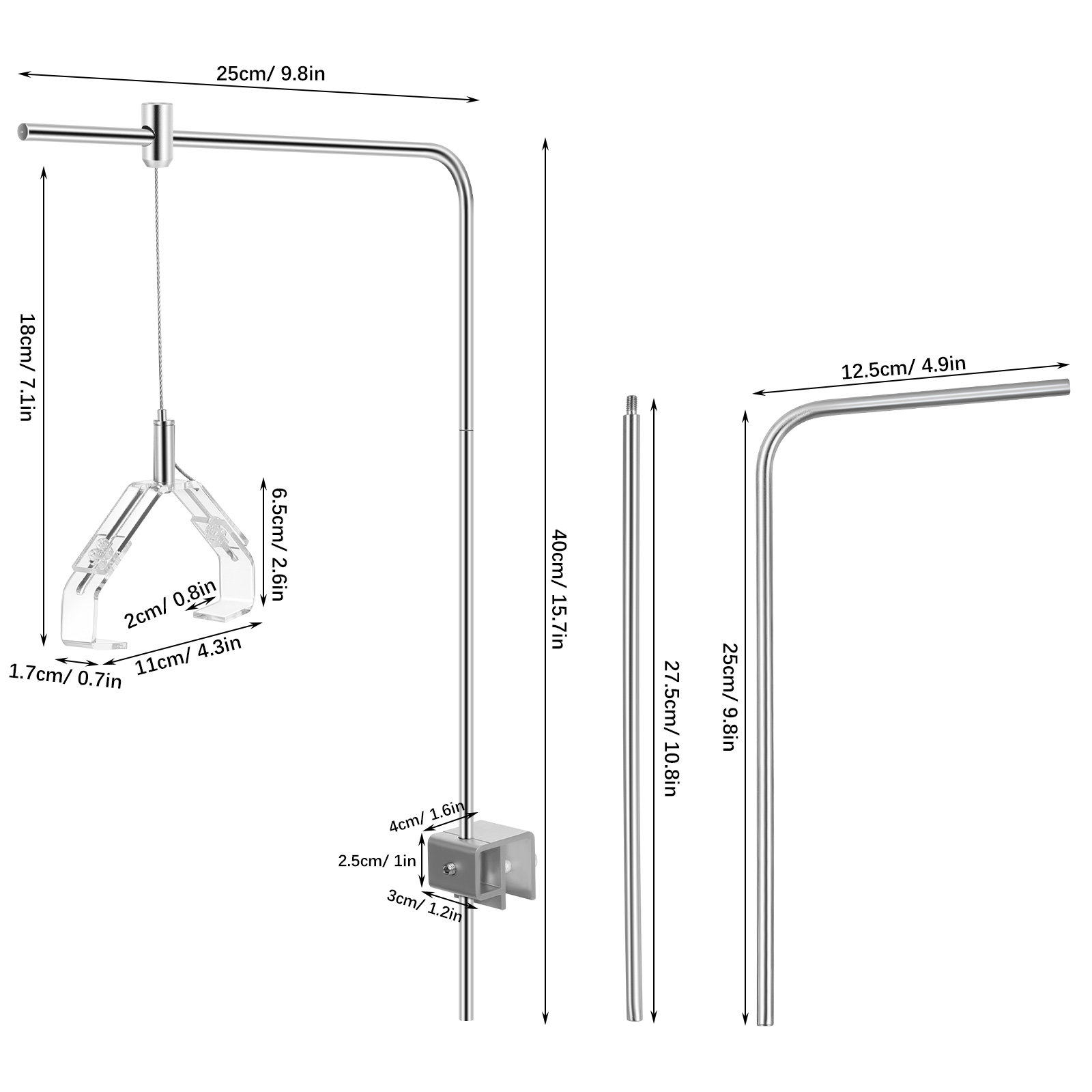 2Pcs 수족관 램프 홀더는 라이트 행거 브래킷을 지원 - Aquarium Fish Light Lamp 리뷰 및 가격