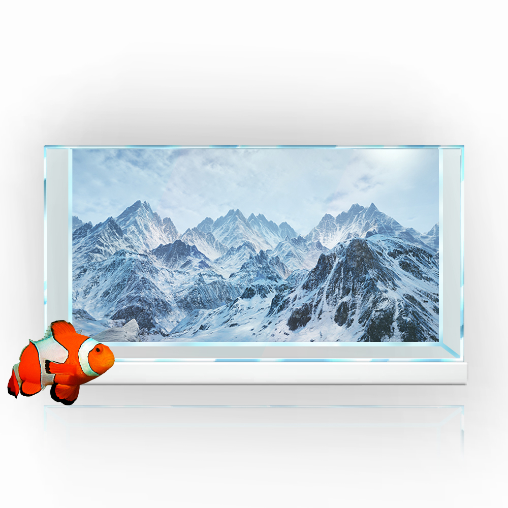 수족관 배경 스티커, 차가운 눈 산 3D HD 인쇄 벽 - Aquarium Fish Poster 리뷰 및 가격