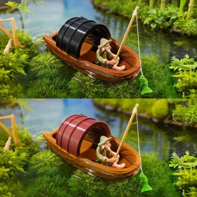 핫세일 - 수족관 연못 어항용 미니 플로팅 보트 어부  - Aquarium Fish Sale 리뷰 및 가격