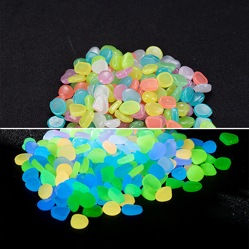 C 100pcs 정원 장식 빛나는 돌 어둠 속에서 빛나 - Aquarium Fish Glow In The Dark 리뷰 및 가격