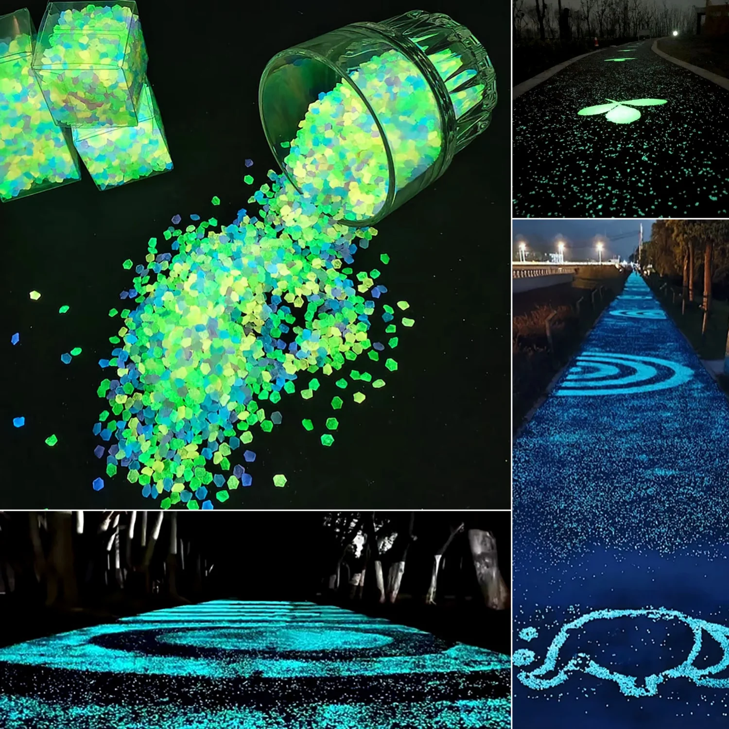 50g/봉투 장식용 야광 모래 3-5mm 어둠 속에서  - Aquarium Fish Glow In The Dark 리뷰 및 가격