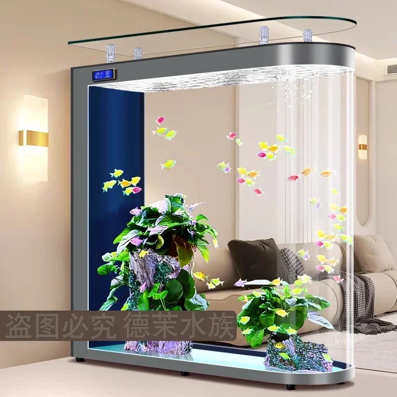 바닥부터 천장까지 이어지는 유리 수조 거실 파티션 중대 - Aquarium Xl 리뷰 및 가격