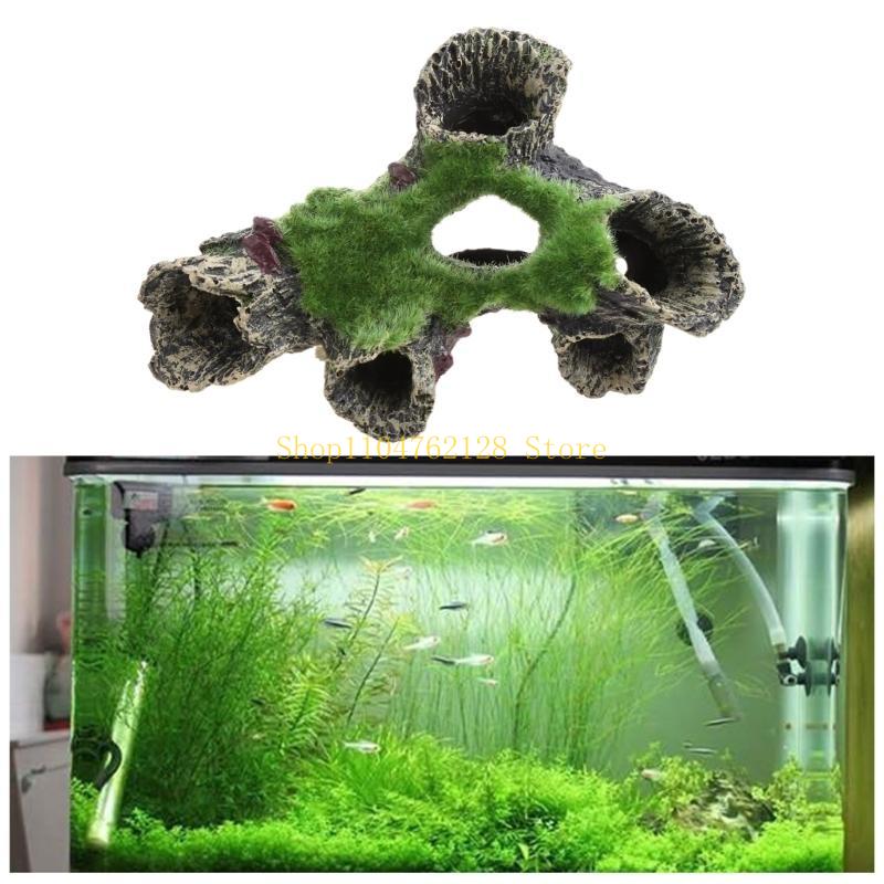 탱크 장식을위한 물고기 수족관 은신처 이끼 나무 동굴  - Aquarium Fish Sale 리뷰 및 가격