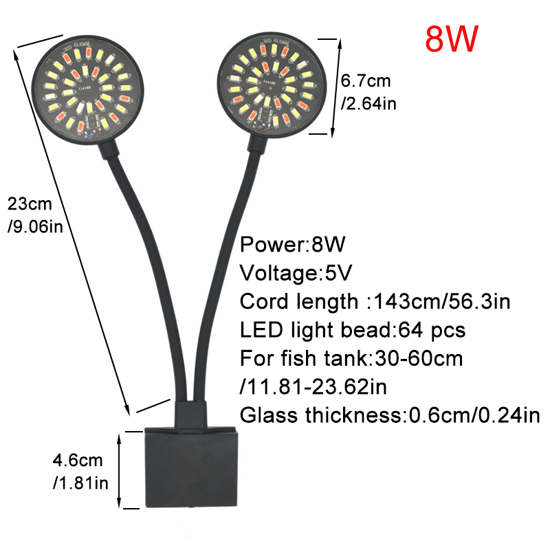 USB 수족관 LED 조명 물고기 탱크 클립 램프 전체 - Aquarium Fish Light Lamp 리뷰 및 가격