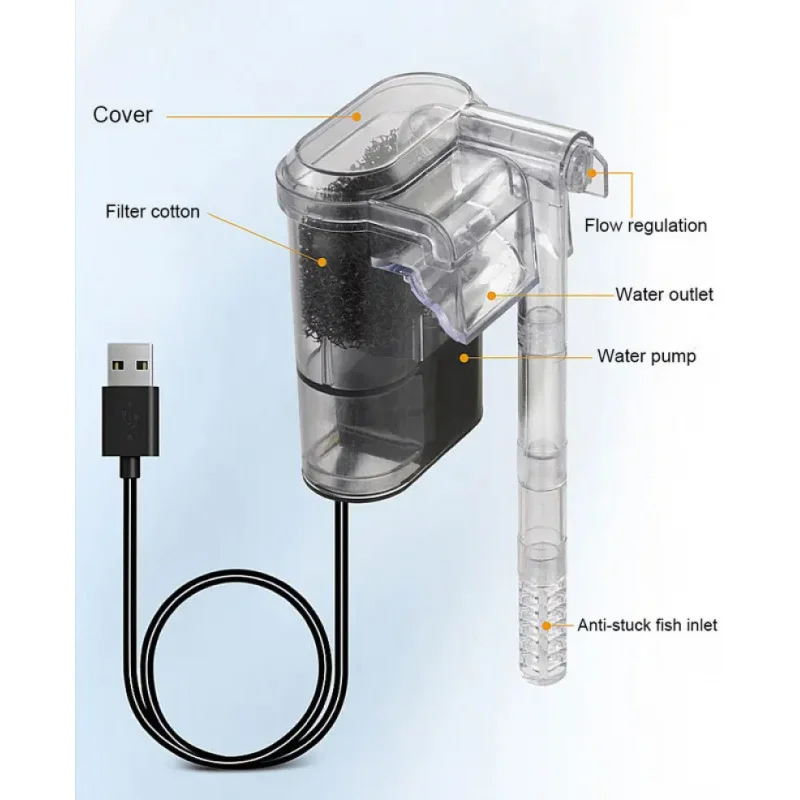 물고기 탱크 용 벽걸이 형 필터 USB 플러그 미니 수 - Aquarium Xl 리뷰 및 가격