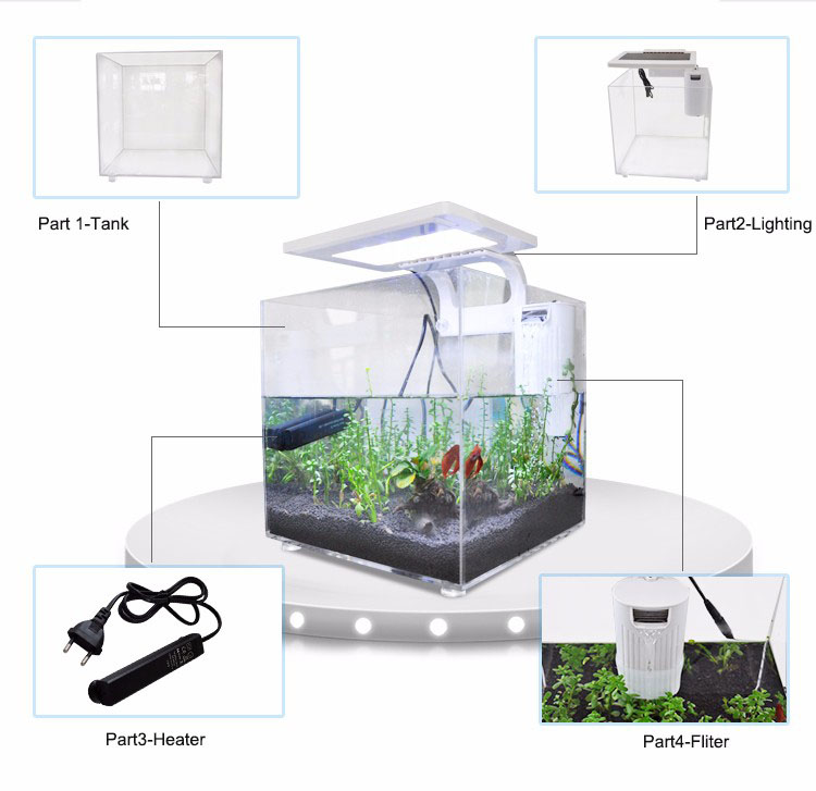 미니 아크릴 (25*25*25cm) 조명, 필터 시스템 - Aquarium Fish Sale 리뷰 및 가격