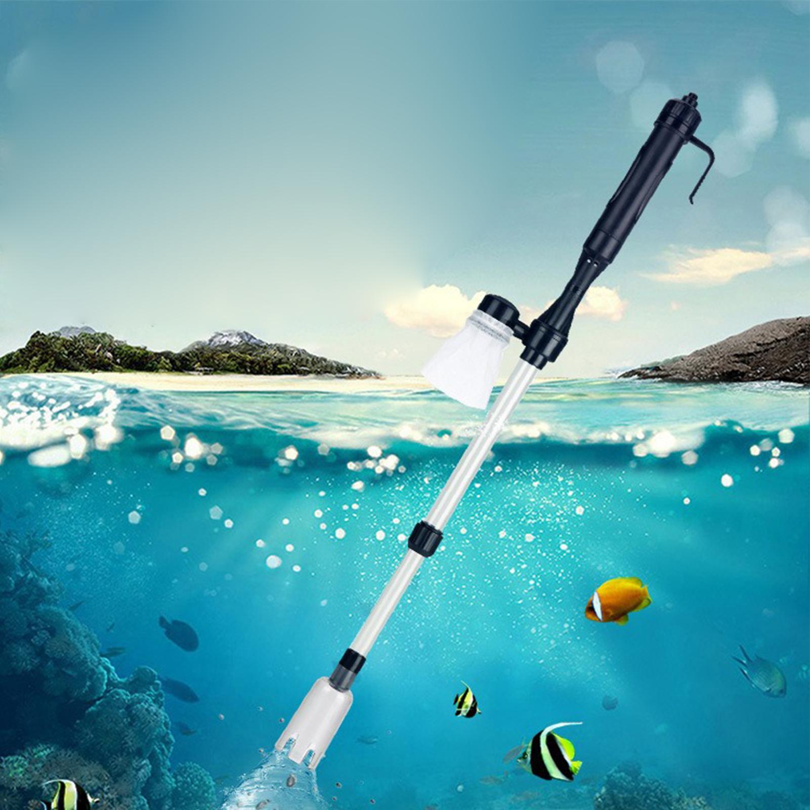 수족관 자갈 청소기, 텔레스코픽 전동 조절식 강력한 어 - Aquarium Fish Tank Cleaner 리뷰 및 가격