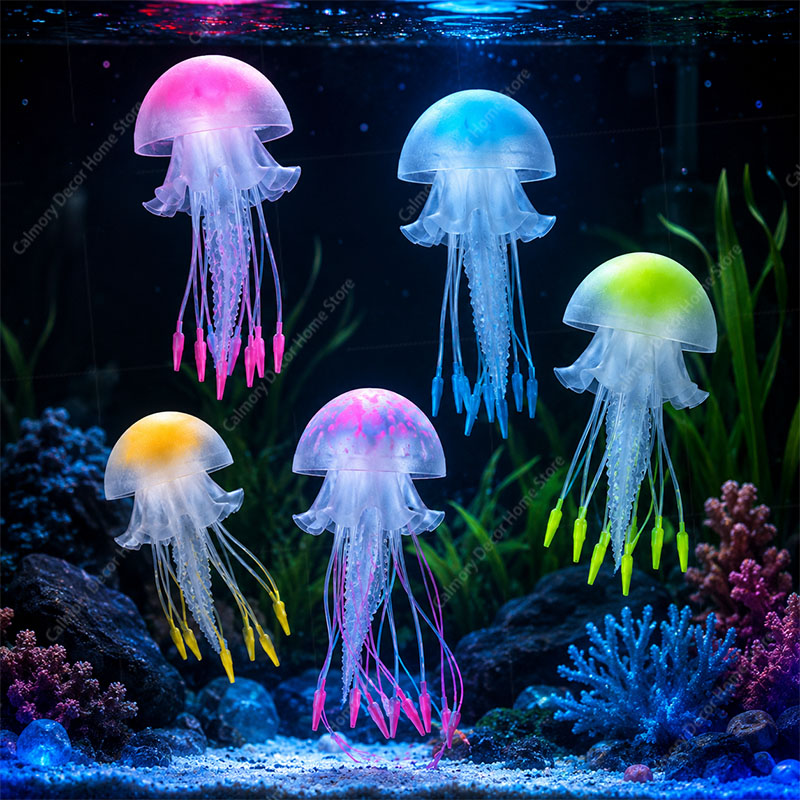 창의적인 시뮬레이션된 떠다니는 형광 발광 효과 해파리  - Aquarium Fish Escape 리뷰 및 가격