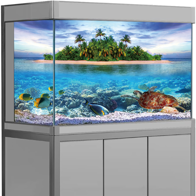 3D 열대 해변 바다 섬 수족관 배경 스티커 자가 접착 - Aquarium Fish Poster 리뷰 및 가격
