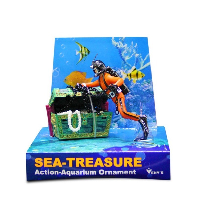 어항 장식 보물 개구리 사람 어항 조경 수족관, 해적  - Aquarium Fish Price 리뷰 및 가격